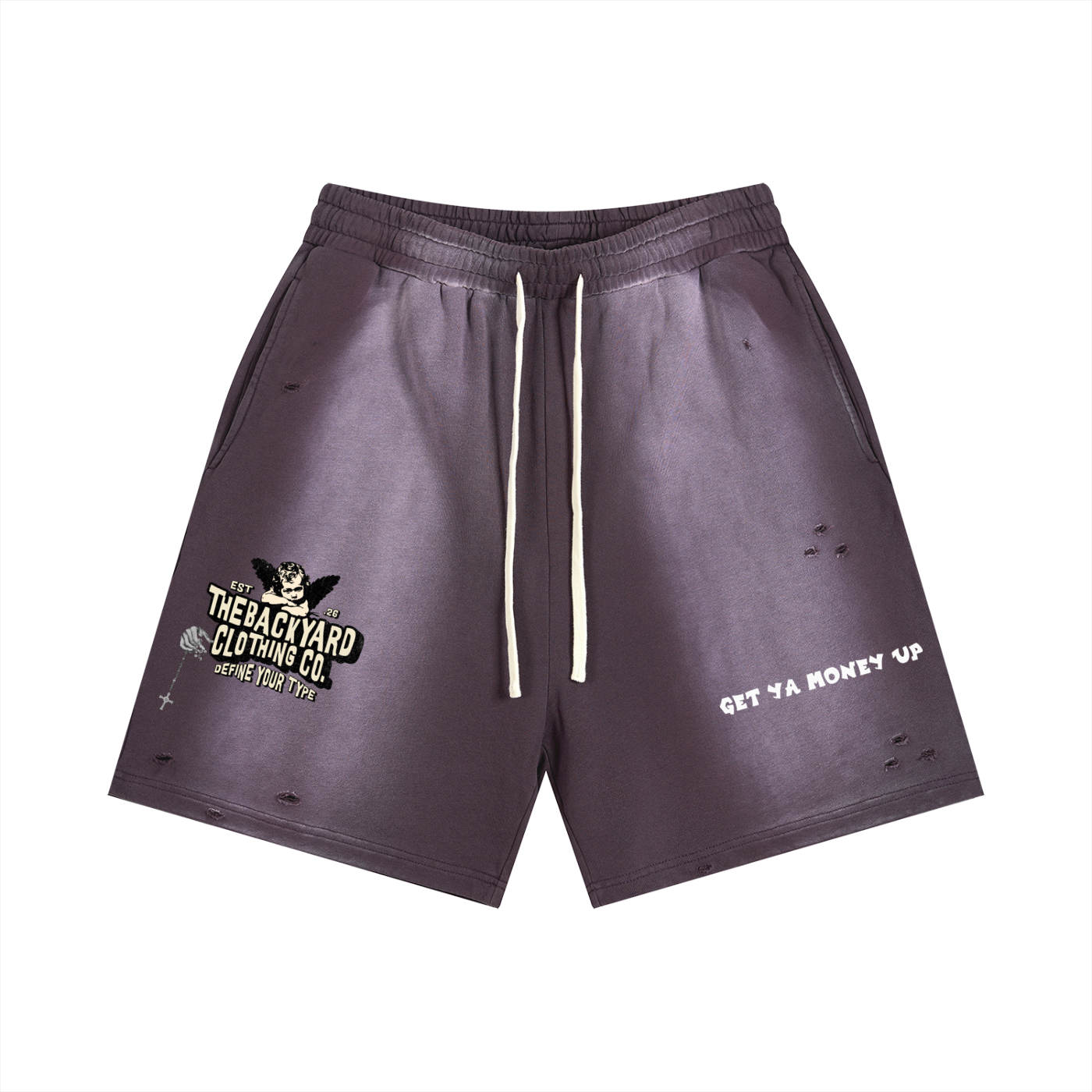 "GET YA MONEY UP" TrueVision Collab Vintage Shorts