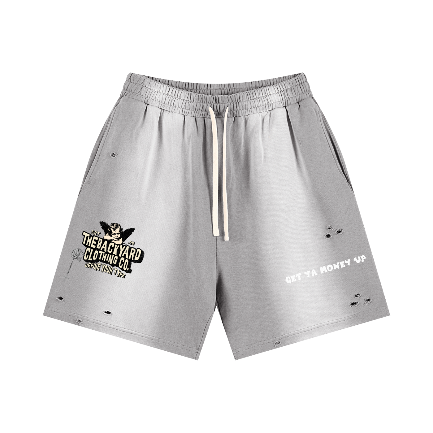 "GET YA MONEY UP" TrueVision Collab Vintage Shorts