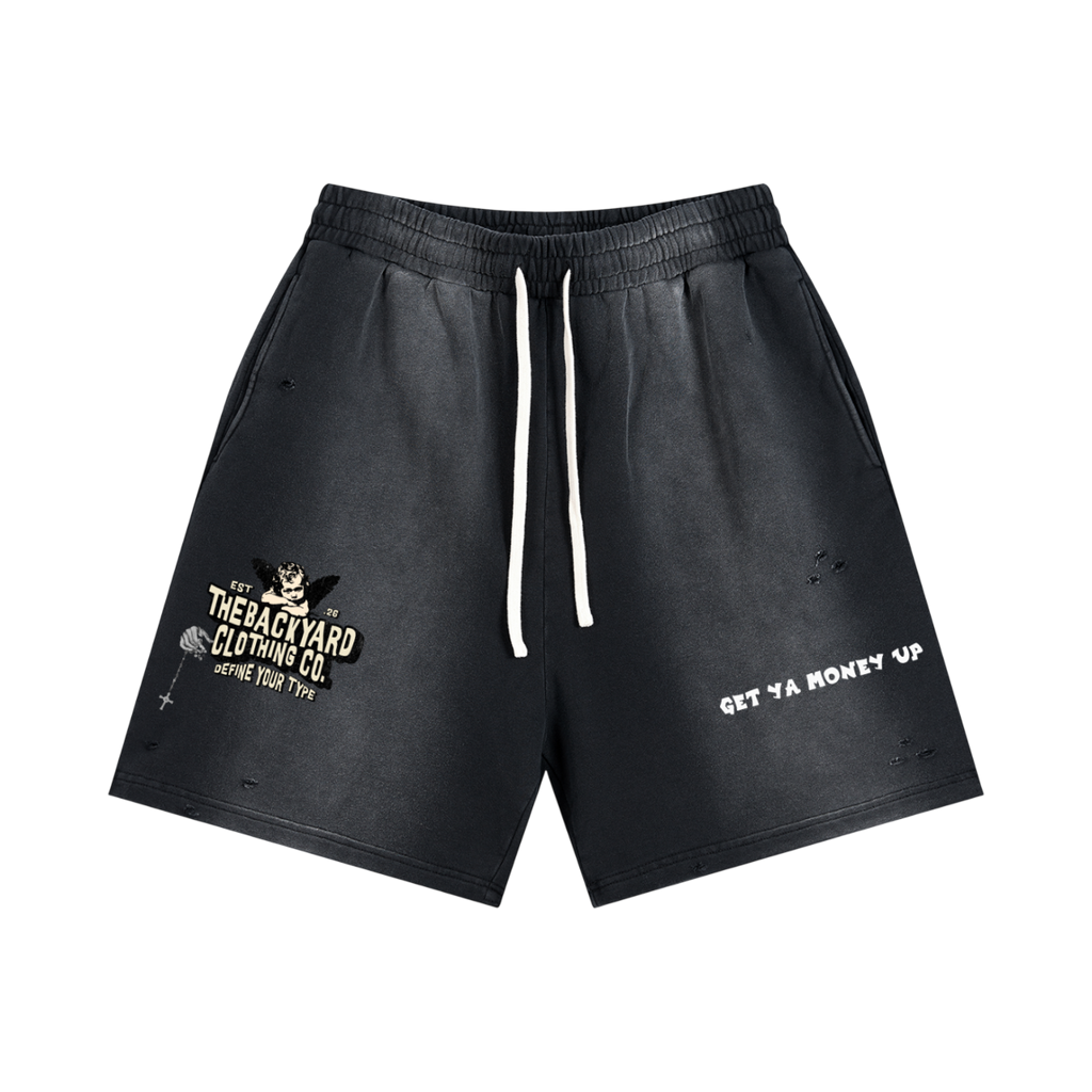 "GET YA MONEY UP" TrueVision Collab Vintage Shorts